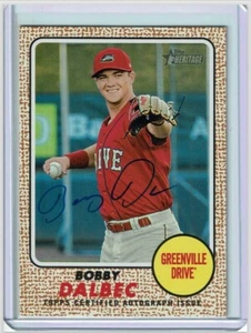 2017 Topps Heritage Minors Autogramm Bobby Dalbec Boston Red Sox Rookie #ROA-BD - Bild 1 von 2