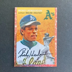 Rickey Henderson 2023 Topps Chrome Platinum #483 Toile Cream/Rose Gold /75 A's - Picture 1 of 6