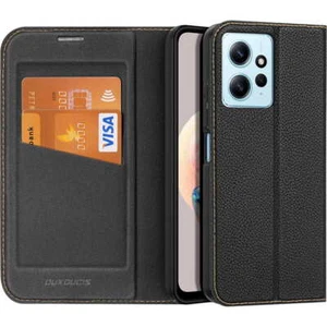 Dux Ducis Skin X2 Tough Flip Wallet Case for Xiaomi Redmi Note 12 4G - Black - Picture 1 of 10