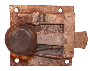 Interior Door Lock Iron Plate 18th Century PA Dutch Blacksmith Antique #3 - Picture 1 of 5