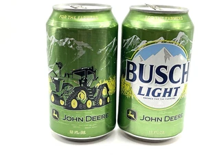 2 Empty BUSCH LIGHT Aluminum 16oz Beer Can, Great For Farmers, John Deere RARE - Picture 1 of 3