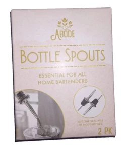 Abode Bottle Spouts 2 Pk Silicone Seal For Liquor Bottles Bartending Pour Spout - Picture 1 of 8