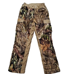 Rustic Ridge Youth Hunting Pants M Camo Mossy Oak Timber Wolf Cargo Pockets - Picture 1 of 13