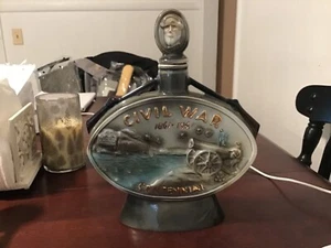 Vintage 1961 Jim Beam Civil War Centennial Jackson And Lee Whiskey Decanter - Picture 1 of 2