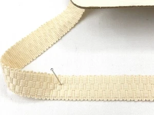 Besteck, Inc. gewebte Bandverkleidung. Elfenbein. 3 Stück. 97 Yds. T-027 - Bild 1 von 7