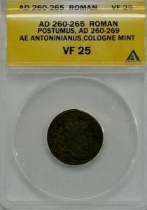 Postumus AD 260-265 AR Antoninianus - ANACS VF 25 Roman Empire - Picture 1 of 2
