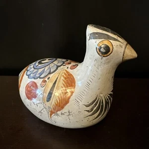 Vintage Tonala Ceramic Pottery Quail Bird Figure Signed Mexico 5.75 X 5” - Picture 1 of 8