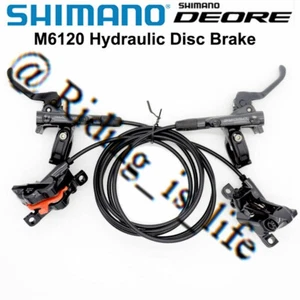 Shimano Deore M6120 BL-M6100+BR-M6120 Hydraulic Disc Brake 4-Pistol Resin Pad - Picture 1 of 6