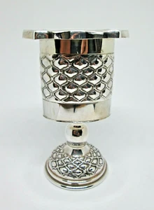 Portacandele Havdalah in argento sterling fatto a mano con disegno a rete di api - Foto 1 di 2