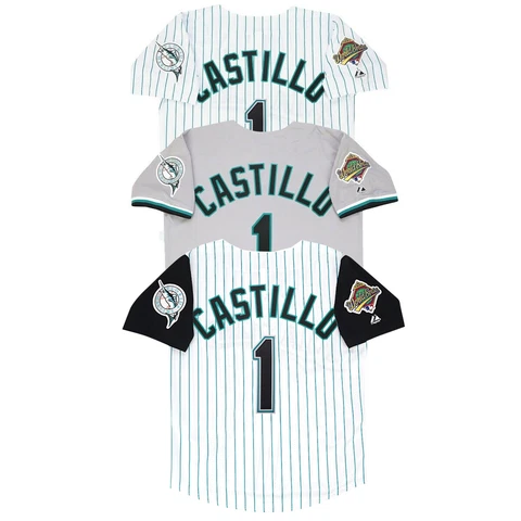 Luis Castillo 1997 Florida Marlins Home Road Alt World Series Jersey Men's S-3XL Cover