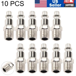 10pcs 1/4" Male NPT Air Plugs Male Air Coupling Quick Connect Air Coupler Kit - Picture 1 of 9