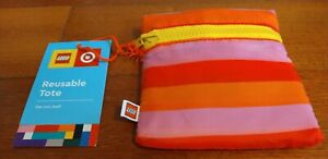 LEGO X TARGET COLLECTION~ REUSABLE MIX STRIPE LIGHTWEIGHT TOTE BAG~NWT