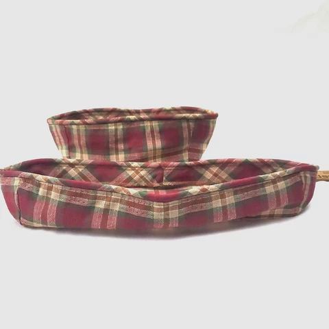 Longaberger Fabric Liner Small HARVEST Blessings & Autumn Ref ORCHARD PARK Plaid Cover