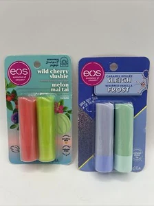 Set 2 Confezioni EOS Balsamo Labbra Stick Invernali Morbidi Karitè e Pelli Sensibili Estive - Foto 1 di 10