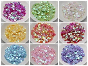2000 8mm CUP round loose sequins Paillettes sewing Wedding Color for Choice - Picture 1 of 14