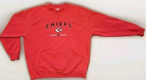 NFL Kansas City Chiefs Sweatshirt Men’s XL Red Retro Embroidered Vintage Sweater - Picture 1 of 9