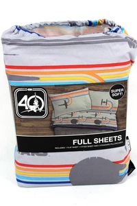 Juego completo de sábanas a rayas arco iris 40 aniversario Star Wars súper suaves ** Nuevo - Imagen 1 de 9