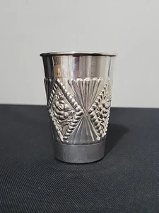 Tazza Kiddush argento sterling 925 disegno rose קידוש כוס - Foto 1 di 11