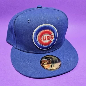 NEW Chicago Cubs New Era 59FIFTY Flat-Billed Fitted Hat Size 7 3/8 Cooperstown - Picture 1 of 10