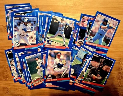 LOTE DE 80+ VARIAS TARJETAS DE BÉISBOL DONRUSS 1991 CON ALGUNOS DUPLICADOS ¡TODAS CASI NUEVAS COMO NUEVAS! Foto 1 de 3