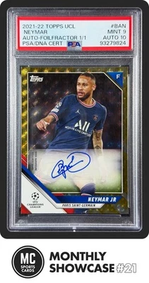NEYMAR JR. PSA 9 2021-22 TOPPS UCL UEFA FOILFRACTOR AUTO DNA 10 AUTOGRAPH 1/1 - Bild 1 von 4