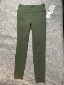 NWT Athleta Women's Sz M Metro High Pocket Olive Green Yoga Pants 79$ Retail 867 - Picture 1 of 11