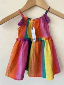 next baby girl 3-6 months Rainbow summer dress pride Party tassels holiday Cute - Picture 1 of 12