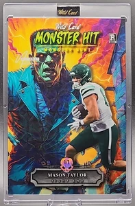 Mason Taylor 1/1 2025 Wild Card Haunted Hits 4x6 Rookie RC Orange Scope Jets SSP - Picture 1 of 4