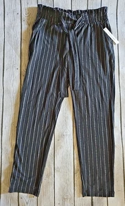 Joe Benbasset Black & White Women’s Striped Print Knit Pants Size Medium NWT - Picture 1 of 6