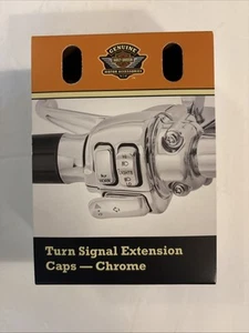 Harley Davidson turn signal extension caps chrome - Picture 1 of 3