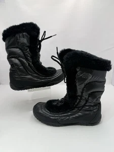 The North Face Nuptse Damen 8,5 schwarz Gänsedaunen Winter Schnee Stiefel Kunstfell - Bild 1 von 17