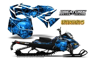 SKI-DOO REV XM SUMMIT SNOWMOBILE SLED GRAPHICS KIT WRAP CREATORX INFERNO BL - Picture 1 of 1