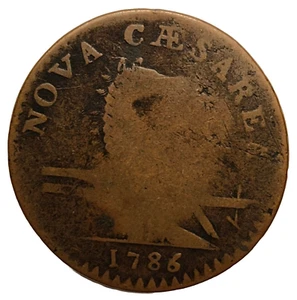 1786 New Jersey Colonial Copper Coin Original SPECTACULAR Date!! - Picture 1 of 3