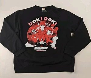OMOCAT × DDLC DOKI DOKI Literature Club Cotton Black Sweater Size XL - Picture 1 of 11