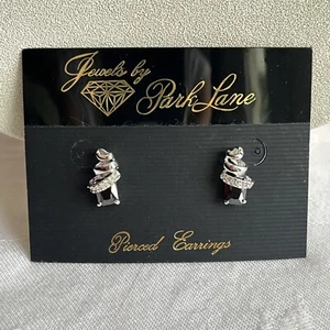 Park Lane After Midnight Earrings Silvertone Genuine Black CZ Rare 2004 - Picture 1 of 12