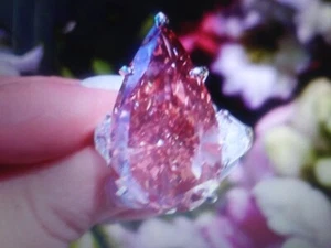 RARE PLATINUM CLAD PEAR  RED/ROSE  SILVER SAPPHIRE  RING SIZE 4-12 + BONUS! - Picture 1 of 2