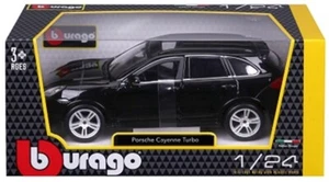 Porsche Cayenne Turbo V6 V8 TDi Burago 1:24 Scale Model Car 4x4 - Black - Picture 1 of 2
