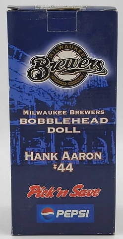 2002 BD&A MLB Milwaukee Brewers "Hank Aaron" 7" Bobblehead - New Cover