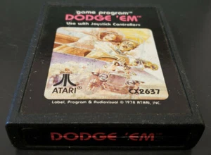 Vintage DODGE 'EM For the Atari 2600 CX2637 Cartridge Only Picture Label - Picture 1 of 2