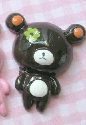 12 piezas x (1 3/8") resina pintada a mano adornos de respaldo plano SB410 Foto 1 de 1