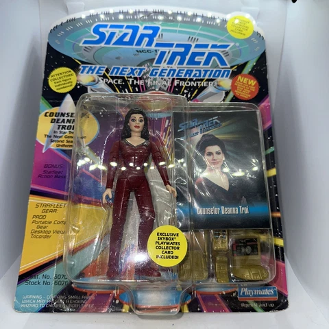 New sealed Star Trek TNG Unpunched Counselor Deanna Troi Playmates Figure MOC Cover
