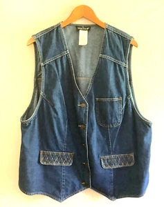 Carole Little Blue Jeansweste Größe 20 Damen Western rustikal 100 % Baumwolle gebraucht, in einwandfreiem Zustand - Bild 1 von 7
