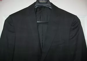 Z ERMENEGILDO ZEGNA "DROP 8" GRAY WOOL WINDOWPANE 2-BUTTON JACKET SIZE 50 40 US - Picture 1 of 12