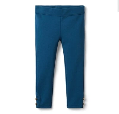 New Janie and Jack Girls 5 Button-Cuff Pants Leggings Blue - Image 1 of 4