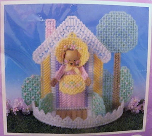 Vintage Dick Martin Martinsville Plastic Canvas Needlepoint Home Sweet Home 605 - Picture 1 of 3