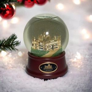 Unique Dowtown Abbey 7" Snow Globe with Brown Base and Plaque Hard to Find - Picture 1 of 5