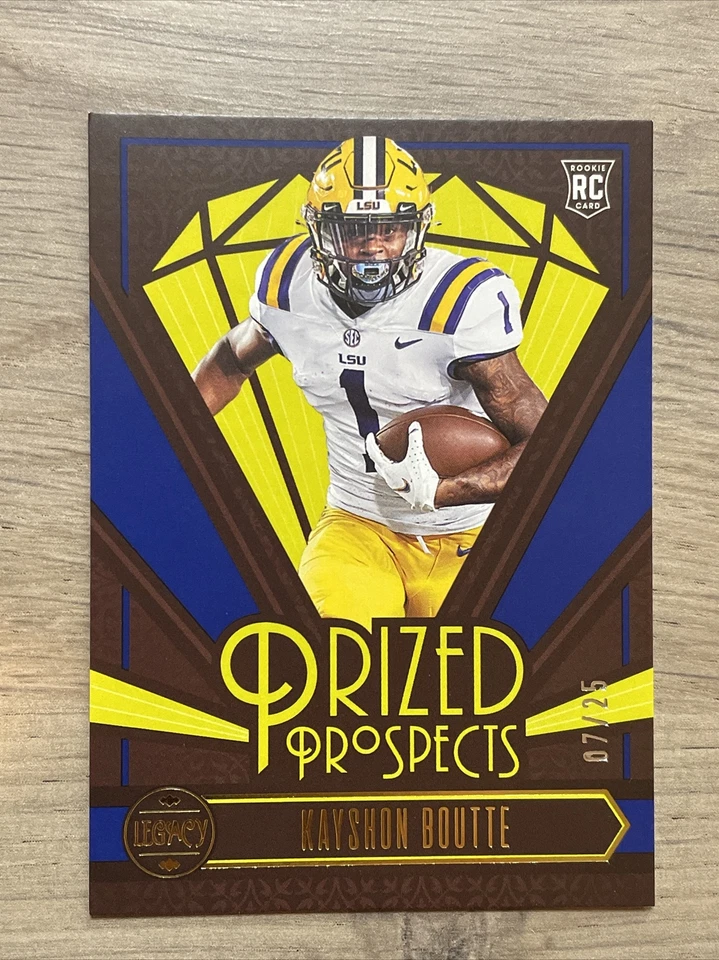 2023 NFL LEGACY KAYSHON BOUTTE PRIZED PROSPECTS 7/25 Rookie Card  LSU JERSEY # - Image 1 of 2