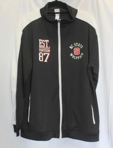NC State Wolfpack Logo Trainingsjacke Unisex Large schwarz North Carolina durchgehender Reißverschluss - Bild 1 von 6