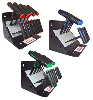 Eklind T Handle Hex Wrench Set Metric SAE Torx 34pc 6" Comfort Grip w Stands USA - Image 1 of 4