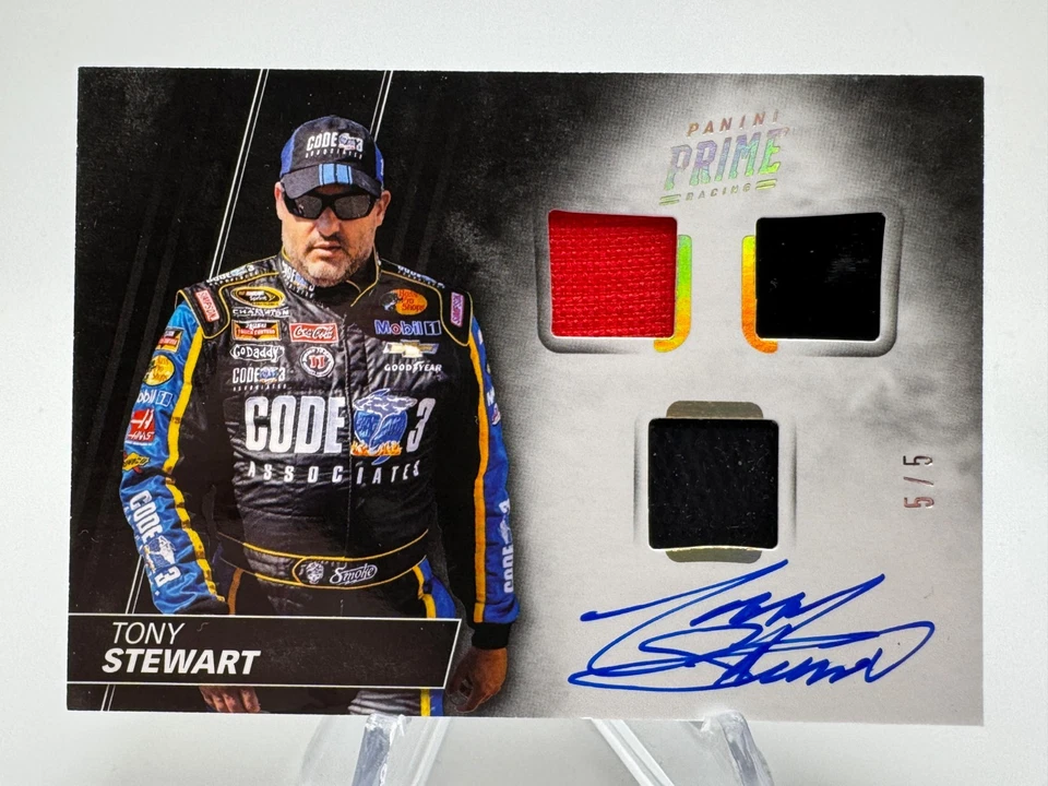 2018 PRIME Racing TONY STEWART Holo Gold Triple Patch Auto /5 #TMATS - Image 1 of 2